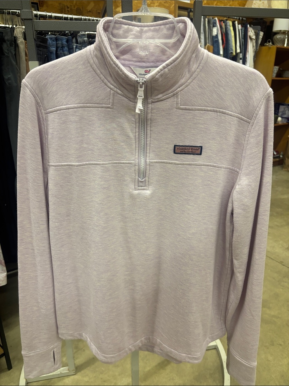 Vineyard Vines woman’s Light Lavender Quarter-Zip Pullover